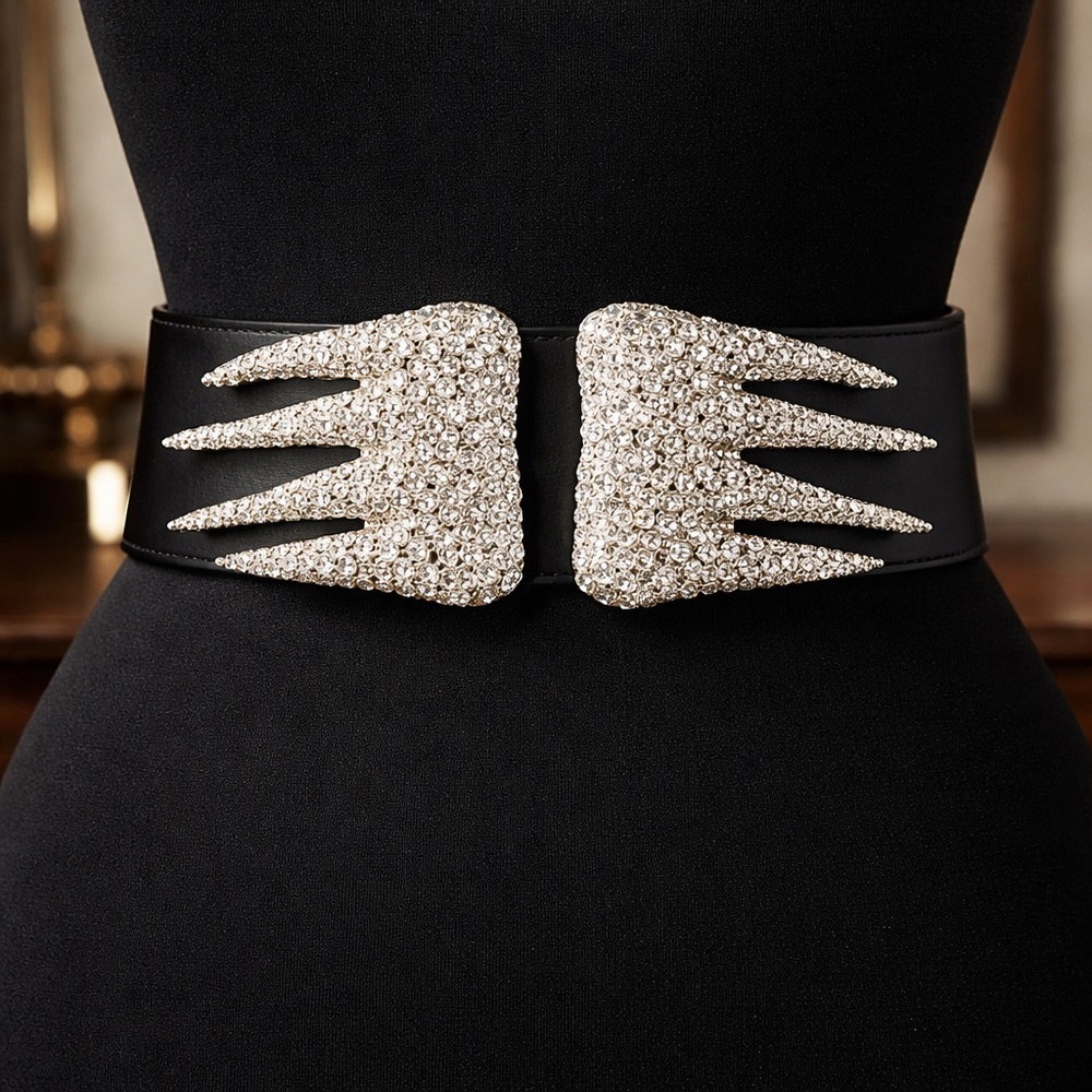 Daniel Swarovski Angeles Wing Waist black Belt